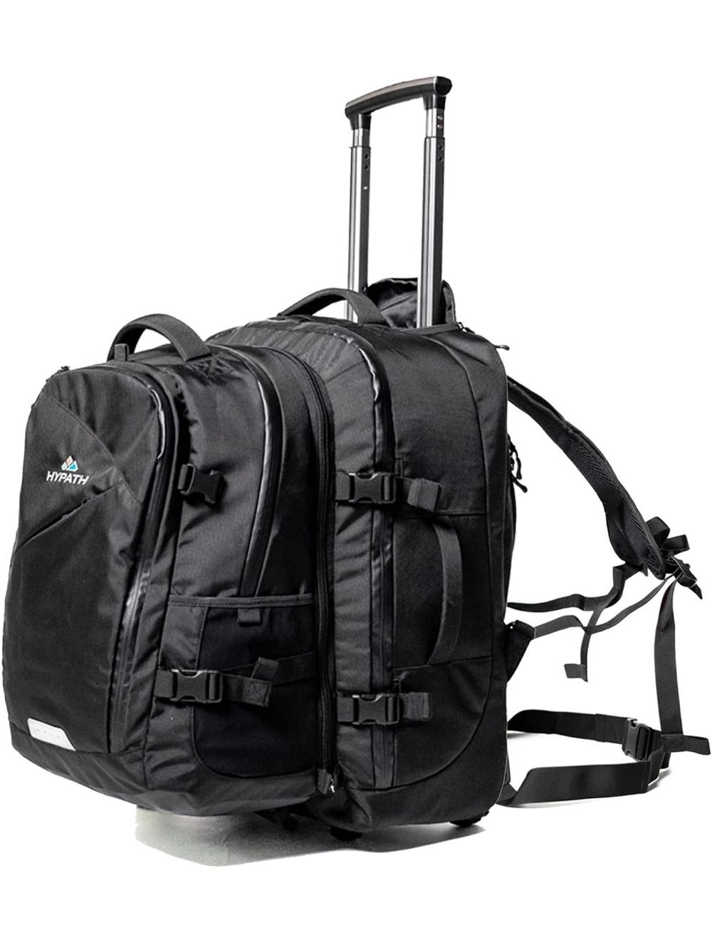 Hypath Black Rolling Travel Backpack